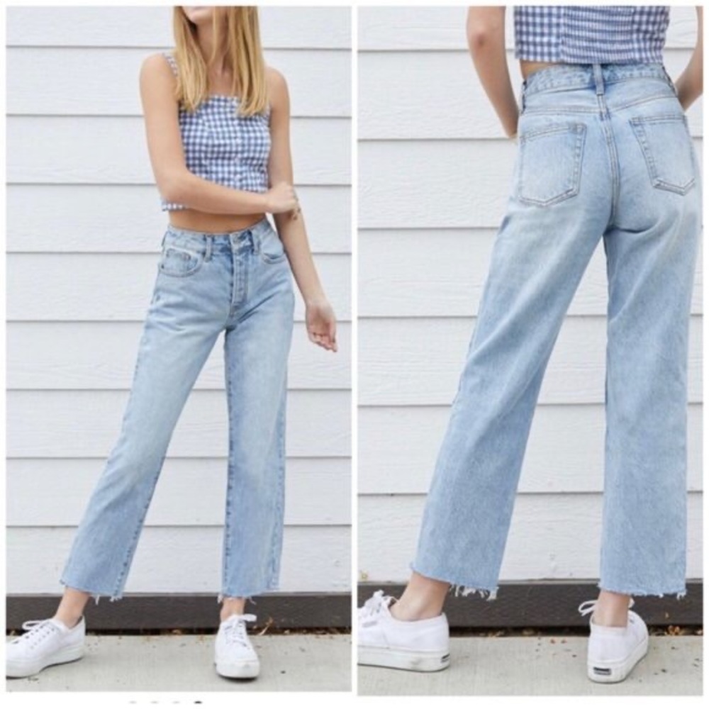 JOHN GALT light wash jean with raw hem